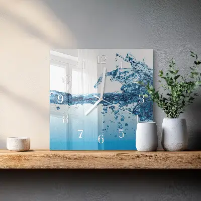 Decoratieve glazen klok vierkant Water