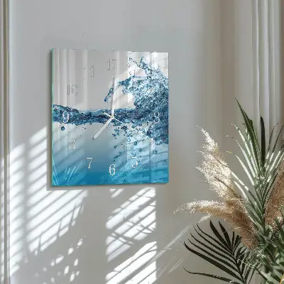 Decoratieve glazen klok vierkant Water