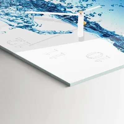 Decoratieve glazen klok vierkant Water