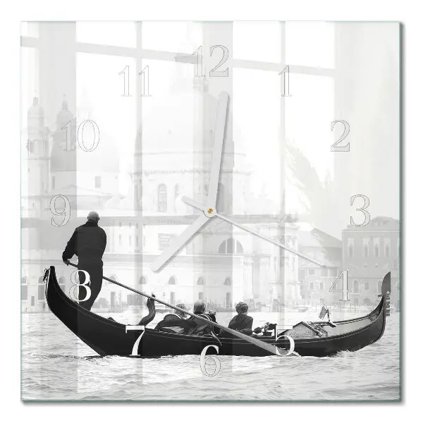 Decoratieve glazen klok vierkant Venetiaanse boot