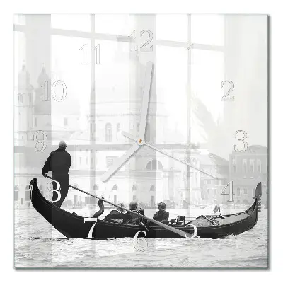 Decoratieve glazen klok vierkant Venetiaanse boot