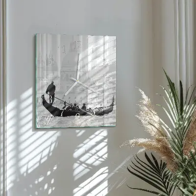 Decoratieve glazen klok vierkant Venetiaanse boot