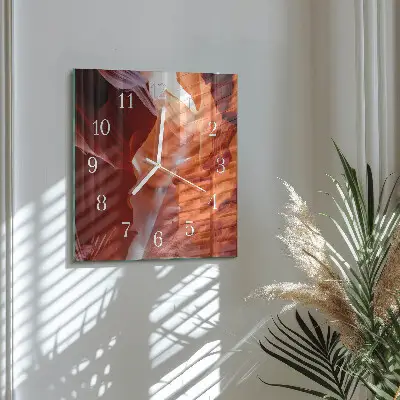 Vierkante glas klok Grot