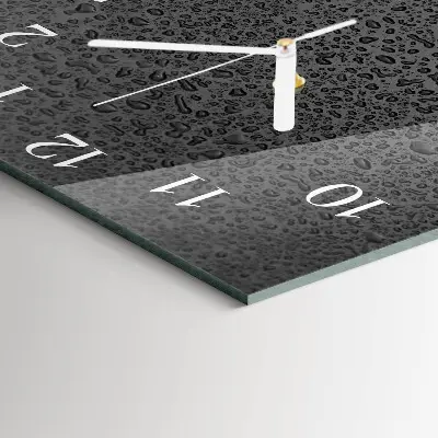 Decoratieve glazen klok vierkant Waterdruppels