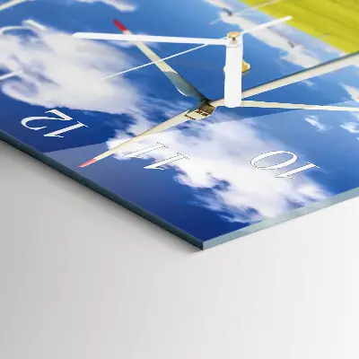 Decoratieve glazen klok vierkant Windpark