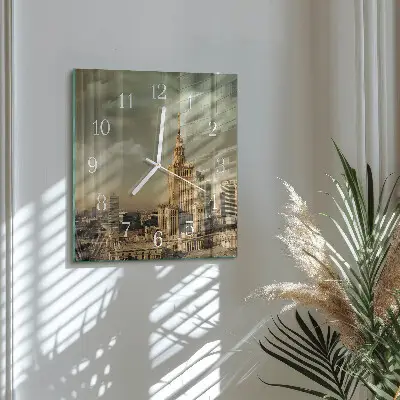 Vierkante glazen klok Warschau