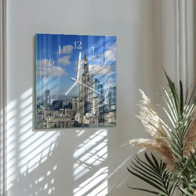 Decoratieve glazen klok vierkant Warschau