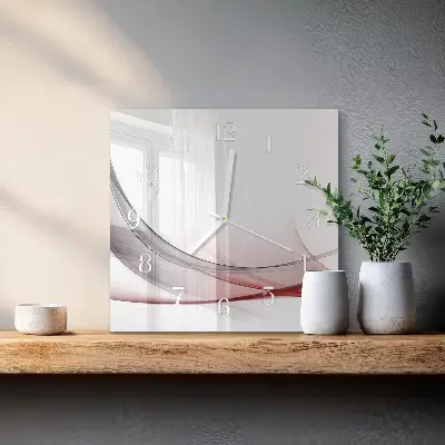 Vierkante glas klok Abstractie