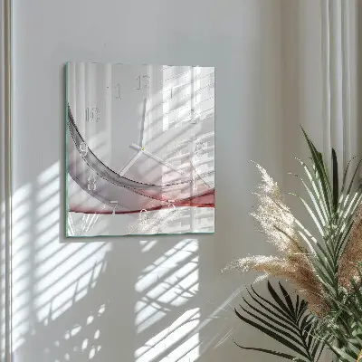 Vierkante glas klok Abstractie