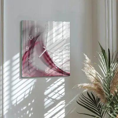 Decoratieve glazen klok vierkant Abstracte lijnen