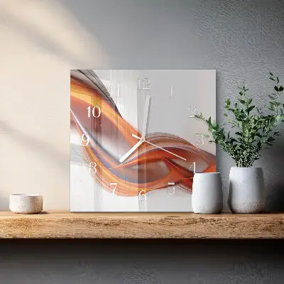 Decoratieve glazen klok vierkant Abstracte rook