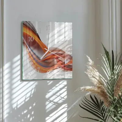 Decoratieve glazen klok vierkant Abstracte rook
