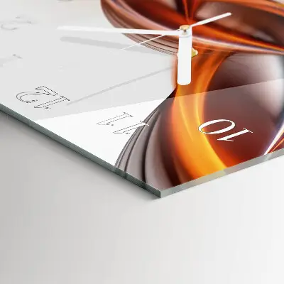 Decoratieve glazen klok vierkant Abstracte rook