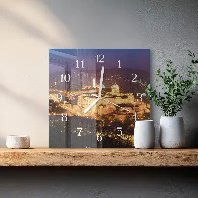 Vierkante glas klok Boedapest