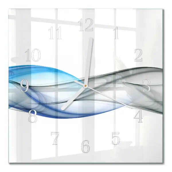Vierkante glas klok Abstracte rook