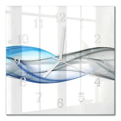 Vierkante glas klok Abstracte rook