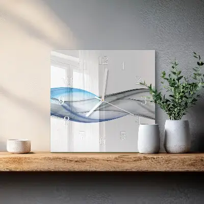 Vierkante glas klok Abstracte rook