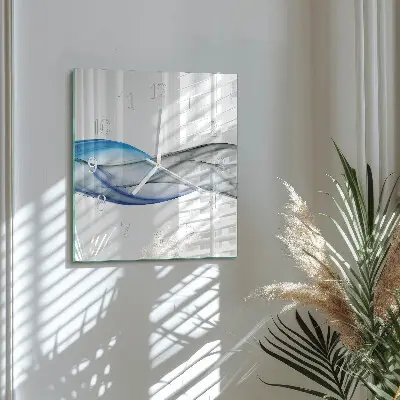 Vierkante glas klok Abstracte rook