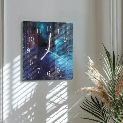 Decoratieve glazen klok vierkant Sterrenhemel