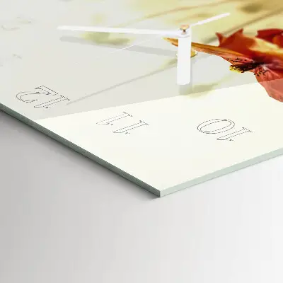 Decoratieve glazen klok vierkant Papaver