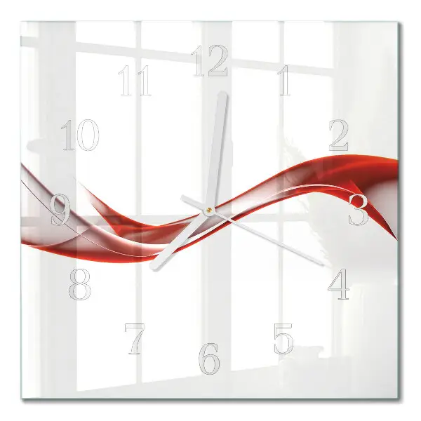 Vierkante glas klok Abstracte lijnen