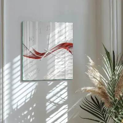 Vierkante glas klok Abstracte lijnen