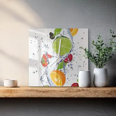 Vierkante glas klok Citroen