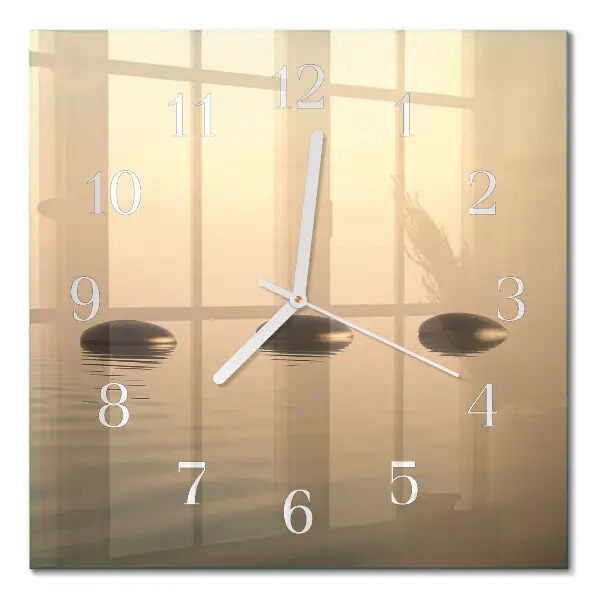 Decoratieve glazen klok vierkant Stenen water