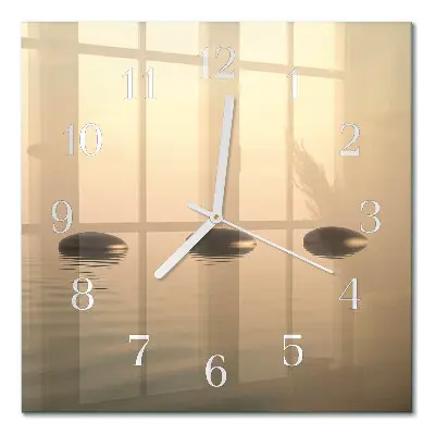 Decoratieve glazen klok vierkant Stenen water