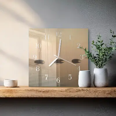 Decoratieve glazen klok vierkant Stenen water
