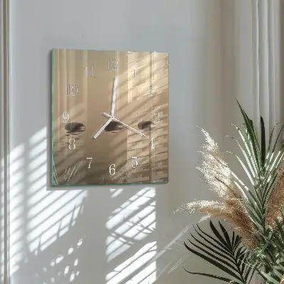Decoratieve glazen klok vierkant Stenen water