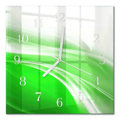 Moderne wandklok glas vierkant Abstractie