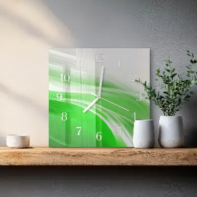 Moderne wandklok glas vierkant Abstractie