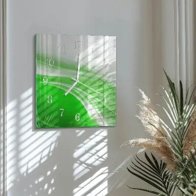 Moderne wandklok glas vierkant Abstractie