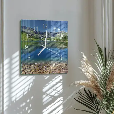 Vierkante glas klok Bergmeer