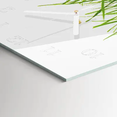 Vierkante glazen wandklok Gras