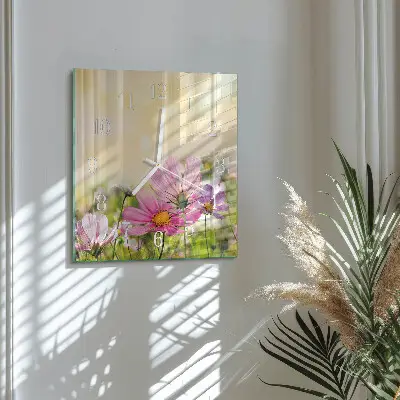 Decoratieve glazen klok vierkant Kosmos