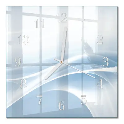 Vierkante glas klok Abstracte lijnen