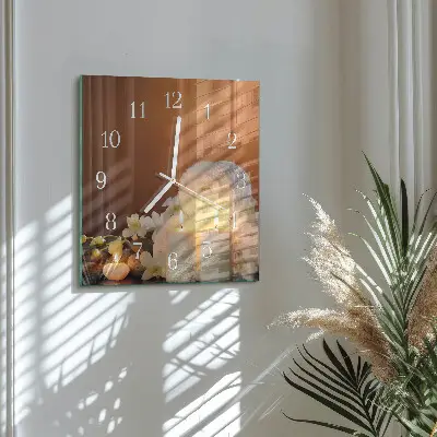 Vierkante glas klok Spa kaarsen