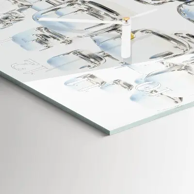 Moderne wandklok glas vierkant 3d-kubus