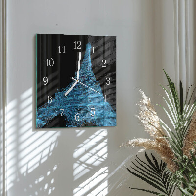 Vierkante glas klok Eiffeltoren parijs