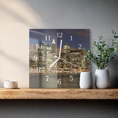 Decoratieve glazen klok vierkant Horizon