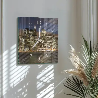 Decoratieve glazen klok vierkant Horizon
