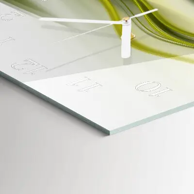 Vierkante glazen klok Abstracte lijnen