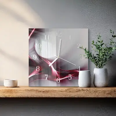 Vierkante glas klok Abstractie