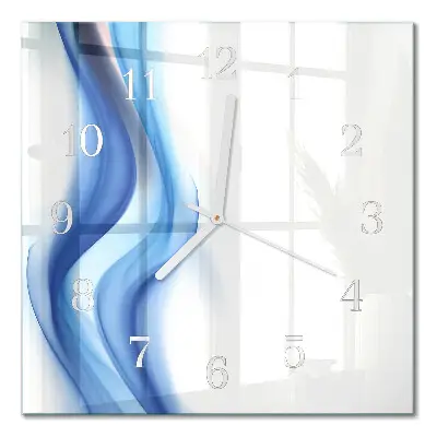 Vierkante glas klok Abstracte rook