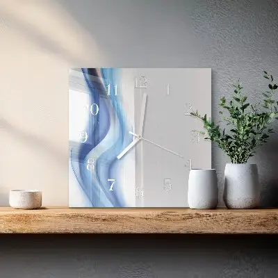 Vierkante glas klok Abstracte rook