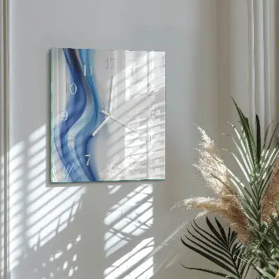 Vierkante glas klok Abstracte rook