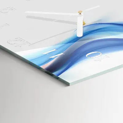 Vierkante glas klok Abstracte rook