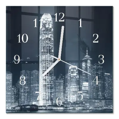 Decoratieve glazen klok vierkant Horizon